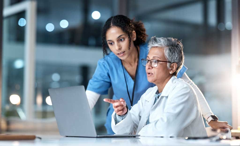 Healthcare-doctor on a laptop