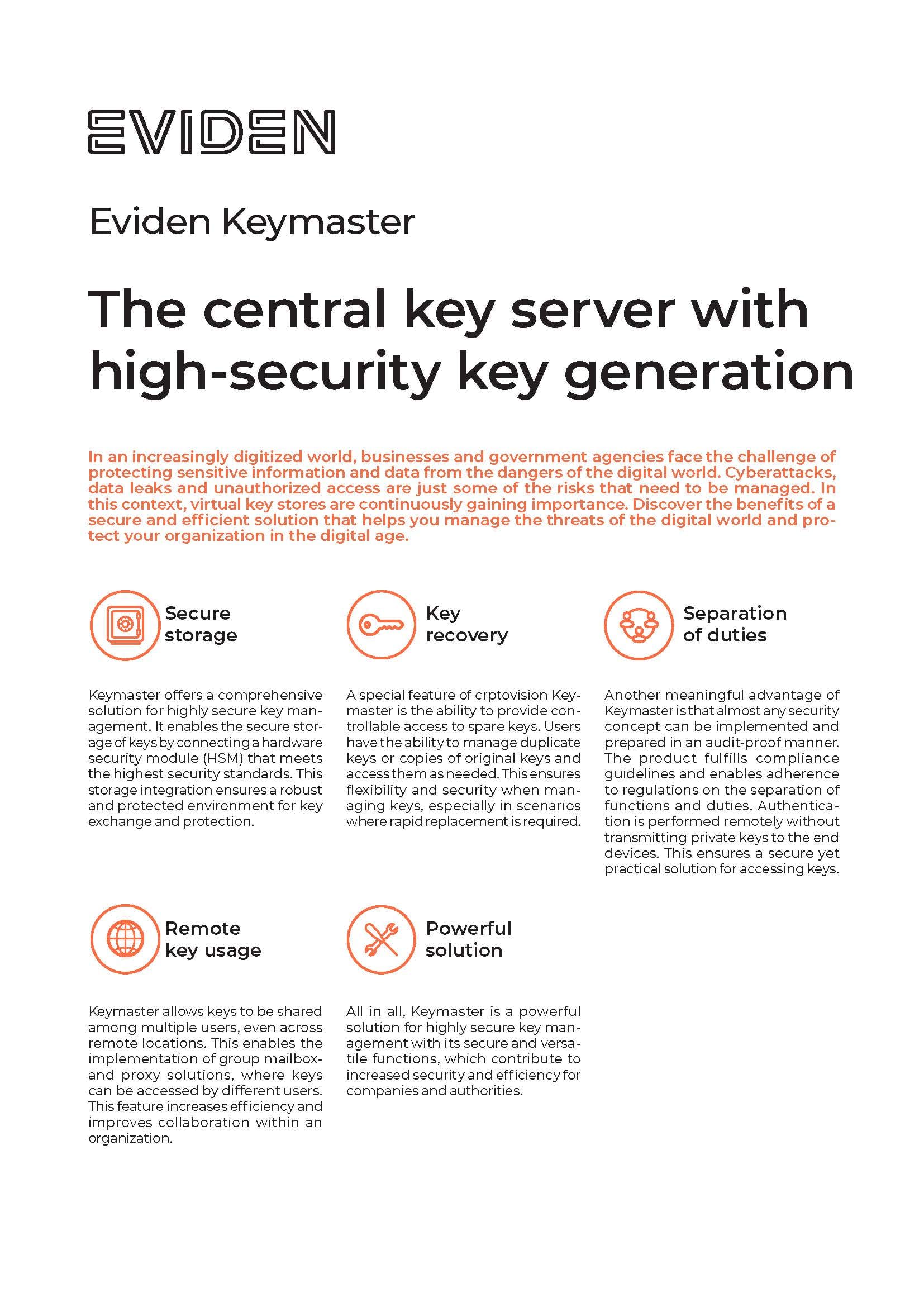 Eviden Keymaster factsheet