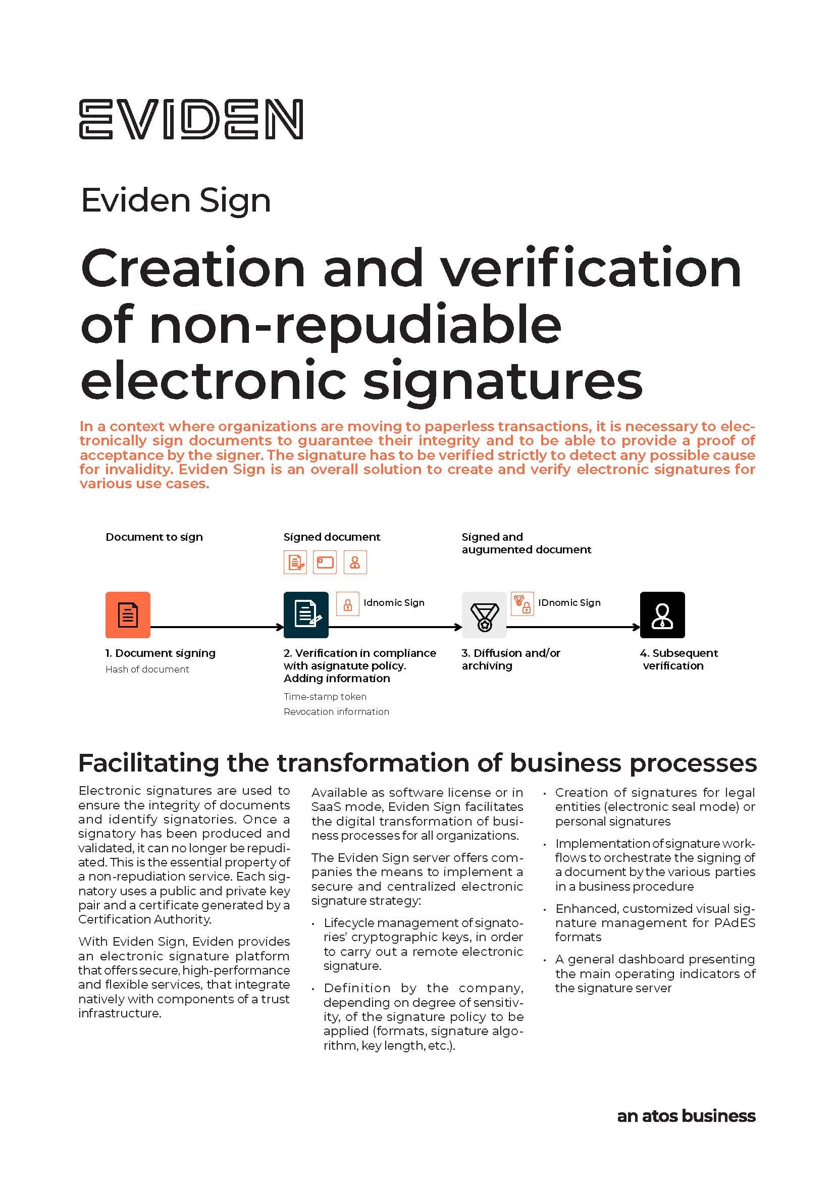Eviden Sign - electronic signature - Factsheet