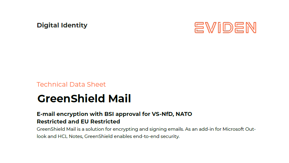 Eviden GreenShield Mail - Technical Data Sheet